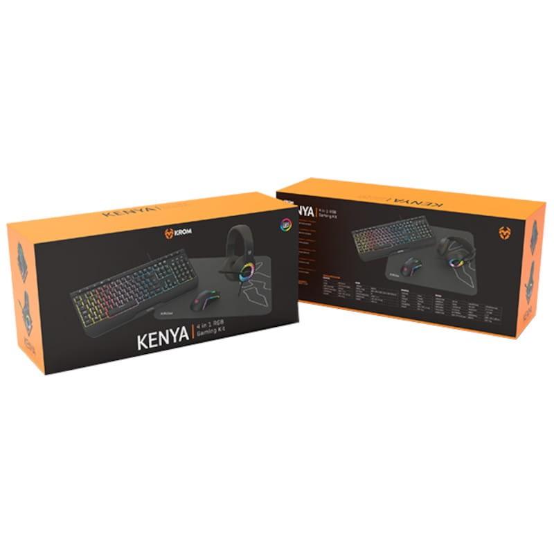 Kit de teclado y ratón Krom Kenya 4 en 1 RGB Gaming - Caja