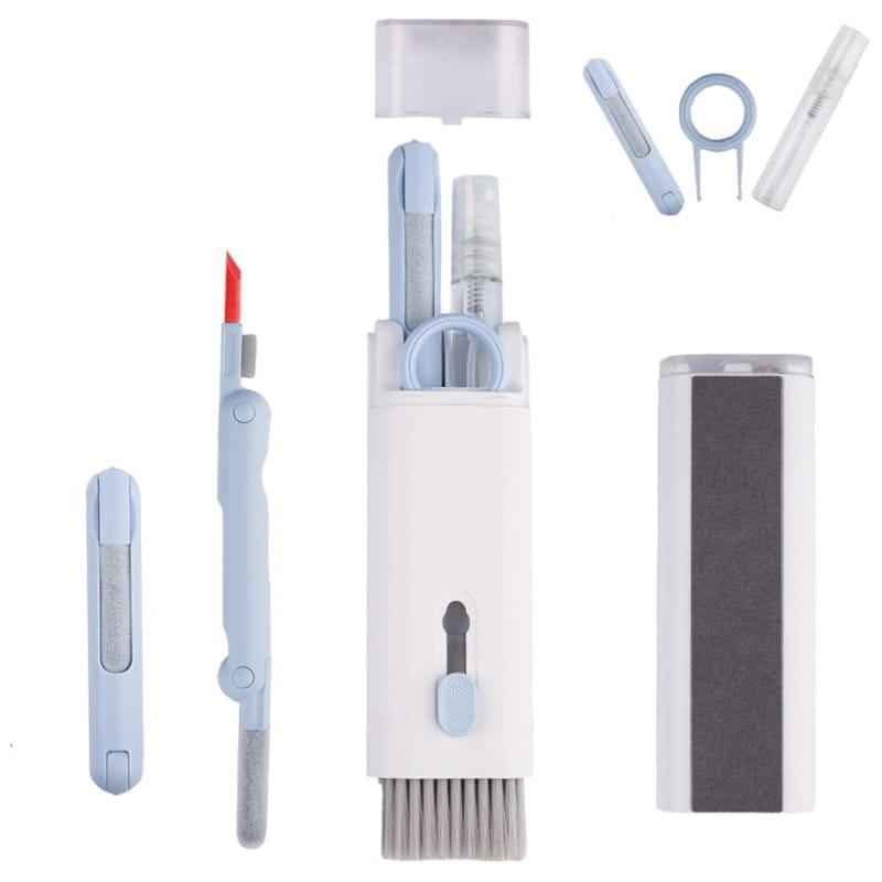 Kit de Nettoyage Clavier et Smartphone 7 en 1 Bleu - Grande qualité