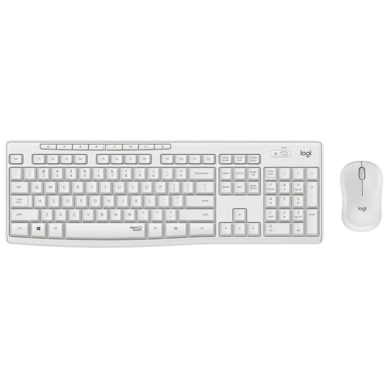 Teclado + rato sem fios Logitech MK295 Branco