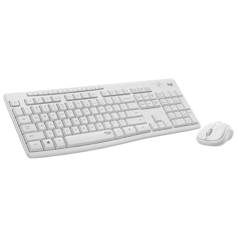 Clavier + souris sans fil Logitech MK295 blanc Vue de dessus
