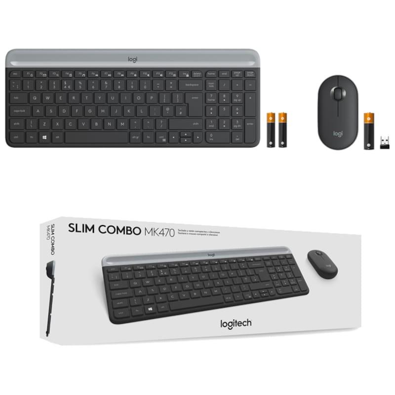 Teclado + Ratón Inalámbricos Logitech MK470 Grafito Contenido de la caja