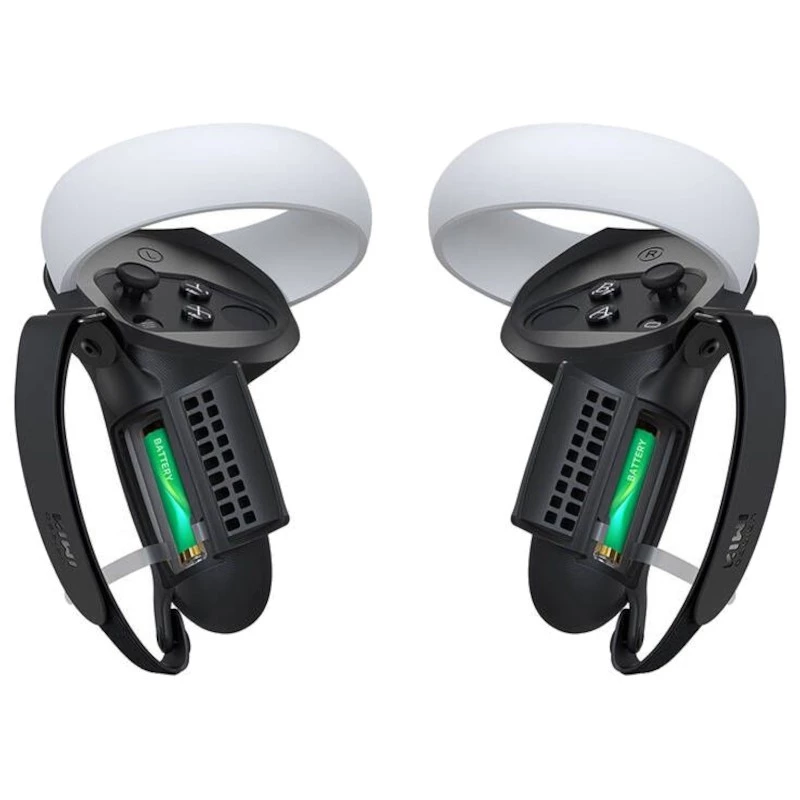 Étuis de Protection avec Poignée Kiwi Design Q1 PRO-2.2 avec protecteur de Batterie pour Meta Quest 2 Noir