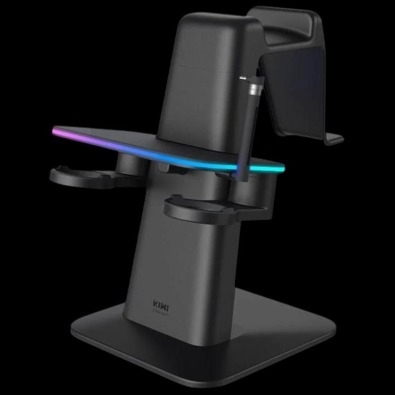 Support vertical Kiwi Design QC03 RGB Charge magnétique pour Meta Quest 3/Quest 2/Quest PRO Noir