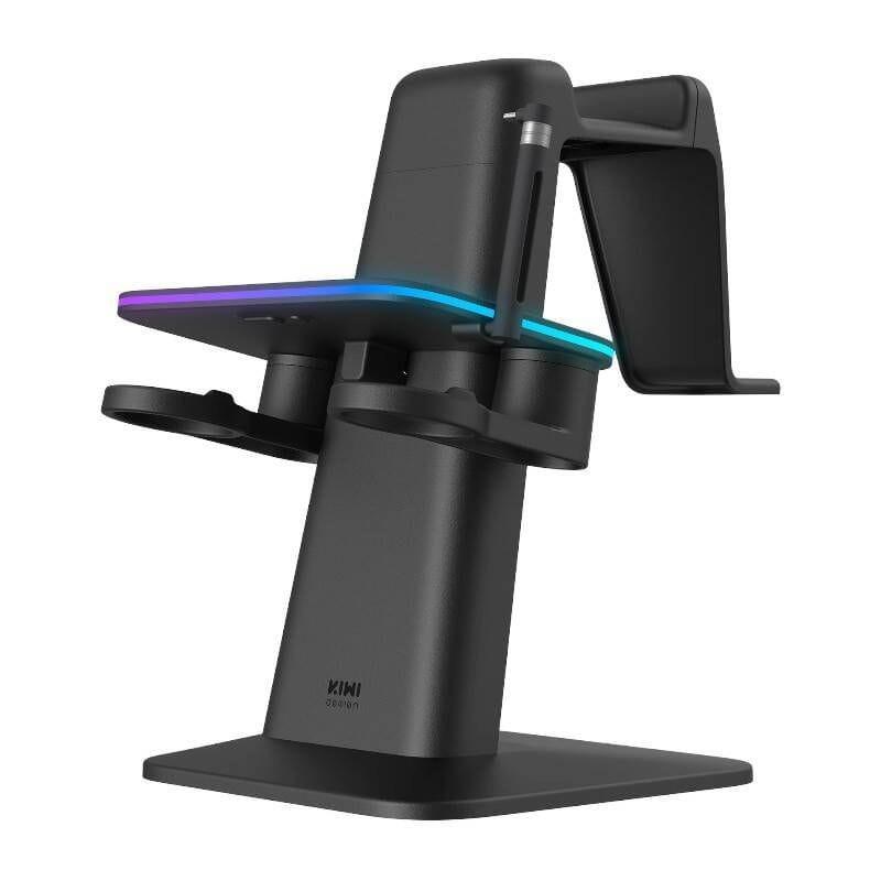 Adaptable Support vertical Kiwi Design QC03 RGB Charge magnétique pour Meta Quest 3/Quest 2/Quest PRO Noir