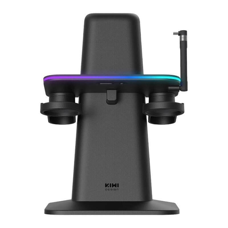 Frontale de Support vertical Kiwi Design QC03 RGB Charge magnétique pour Meta Quest 3/Quest 2/Quest PRO Noir