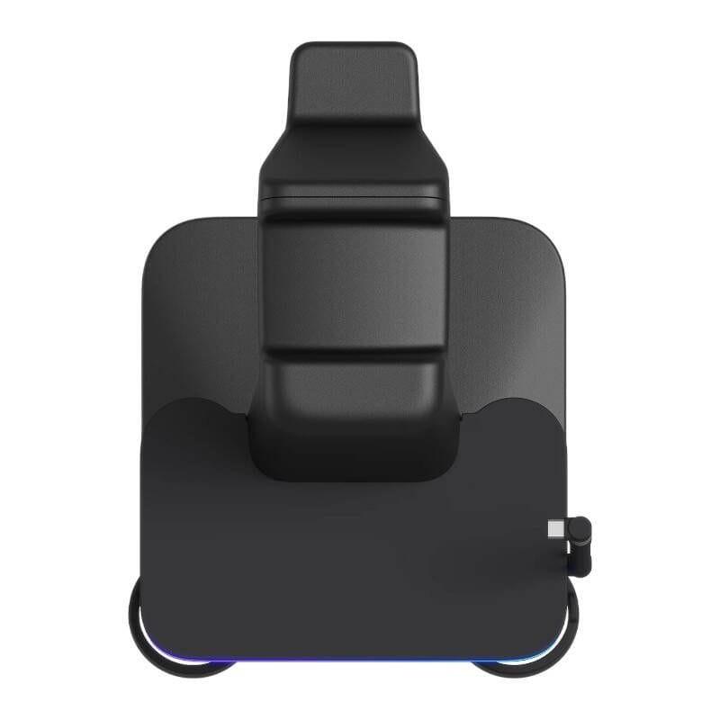 D'en haut de Support vertical Kiwi Design QC03 RGB Charge magnétique pour Meta Quest 3/Quest 2/Quest PRO Noir
