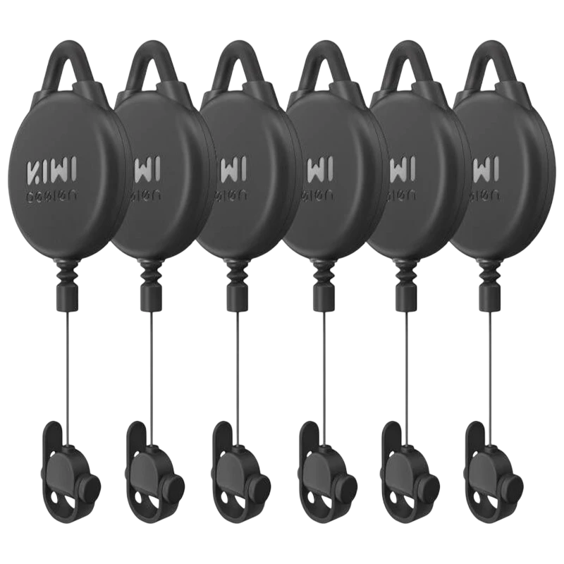 Système de 6 crochet de câble suspendu Kiwi Design V2-6 pour Meta Quest 2/3/Pro Noir