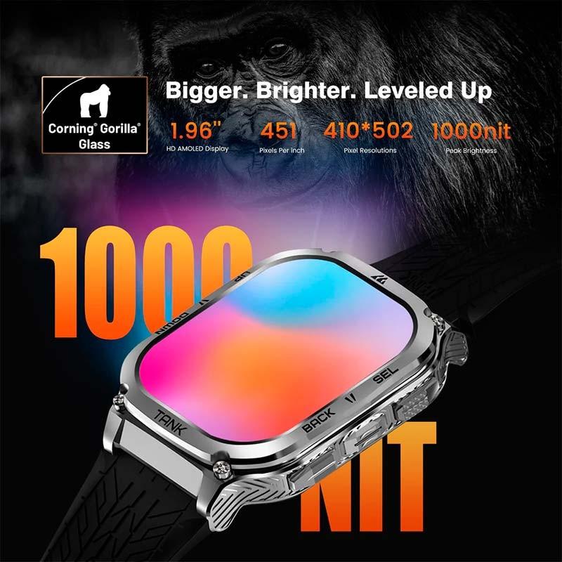 Kospet Tank M3 Edición Especial Negro - pantalla de 1.96 pulgadas