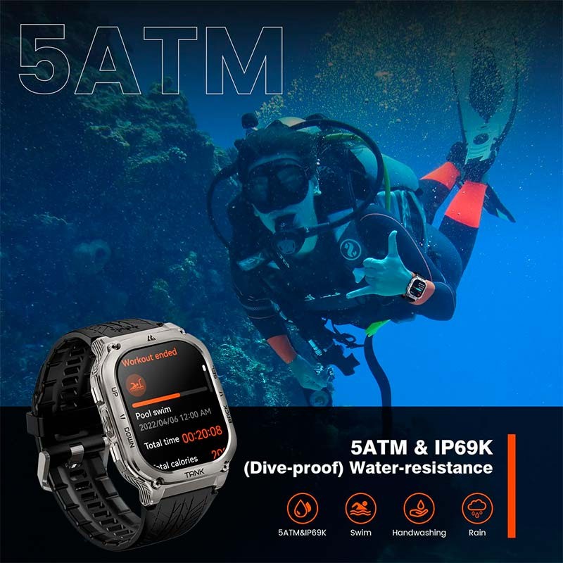 Kospet Tank M3 Edición Especial Negro - impermeabilidad 5ATM