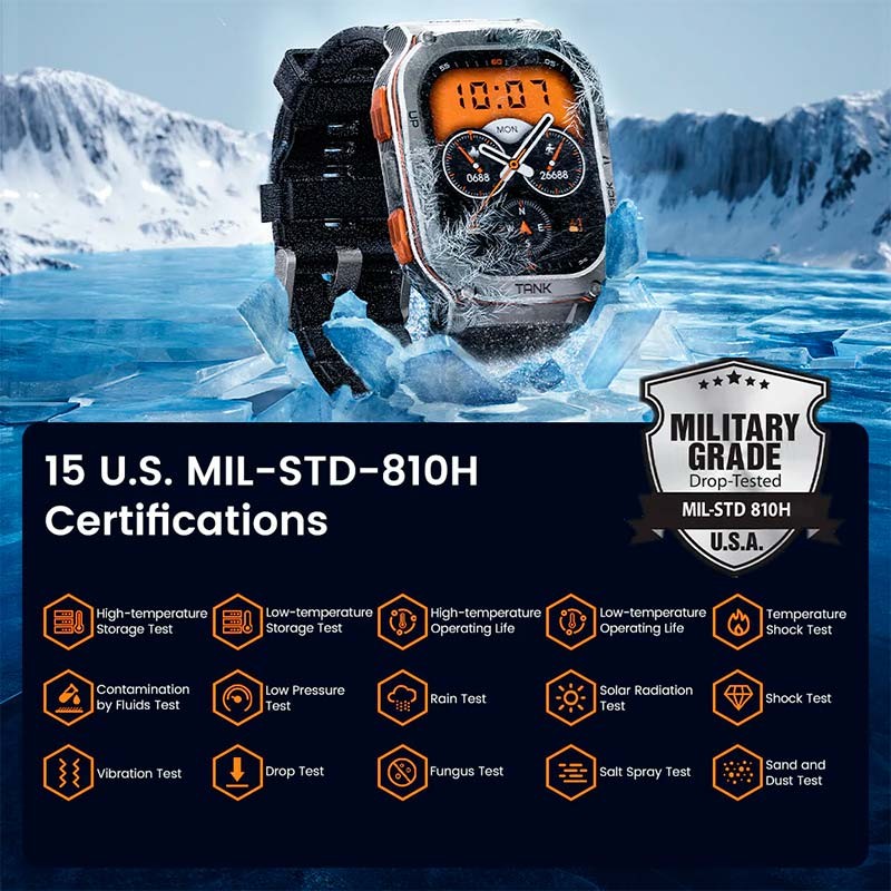 Kospet Tank M3 Ultra Edición Especial Negro - certificación militar de durabilidad