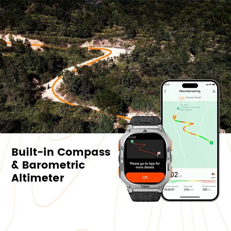 Kospet Tank M3 Ultra Edición Especial Negro - brújula, barómetro y altímetro