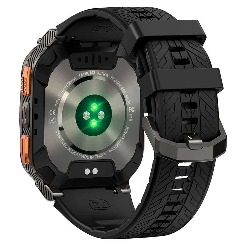 Arrière de Kospet Tank M3 Ultra Noir - Montre connectée