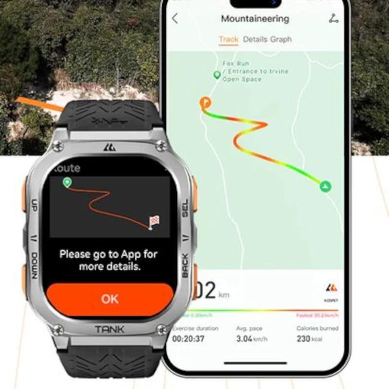 GPS de Kospet Tank M3 Ultra Plata - Reloj inteligente