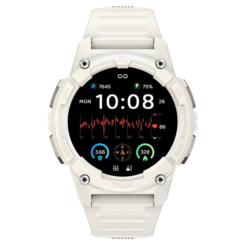 Écran noir Fontal Kospet Tank S2 Blanc - Montre connectée