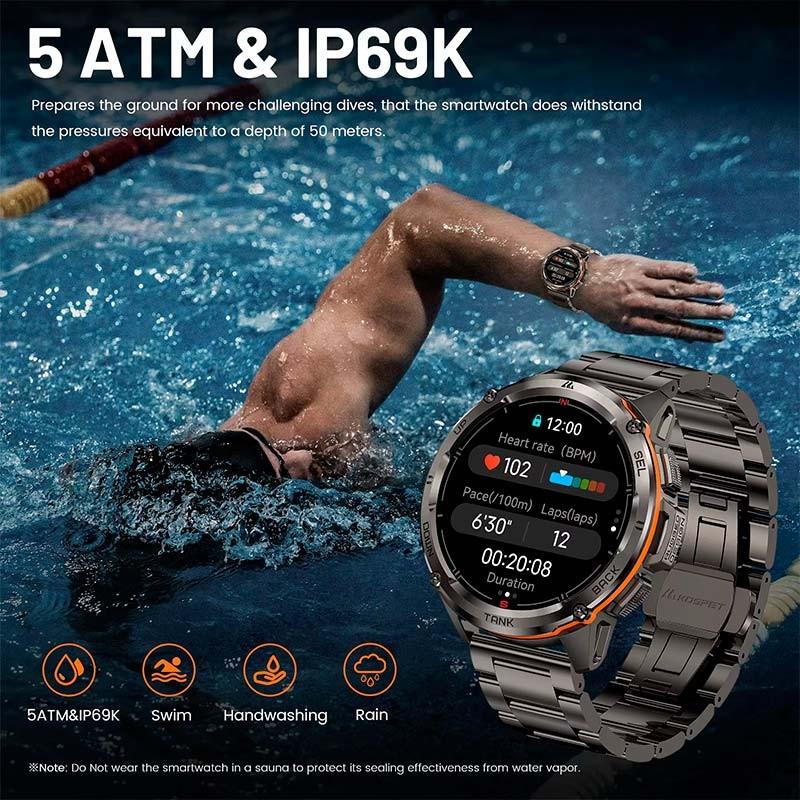 Kospet Tank T3 Ultra Prateado Edição Especial - impermeabilidade