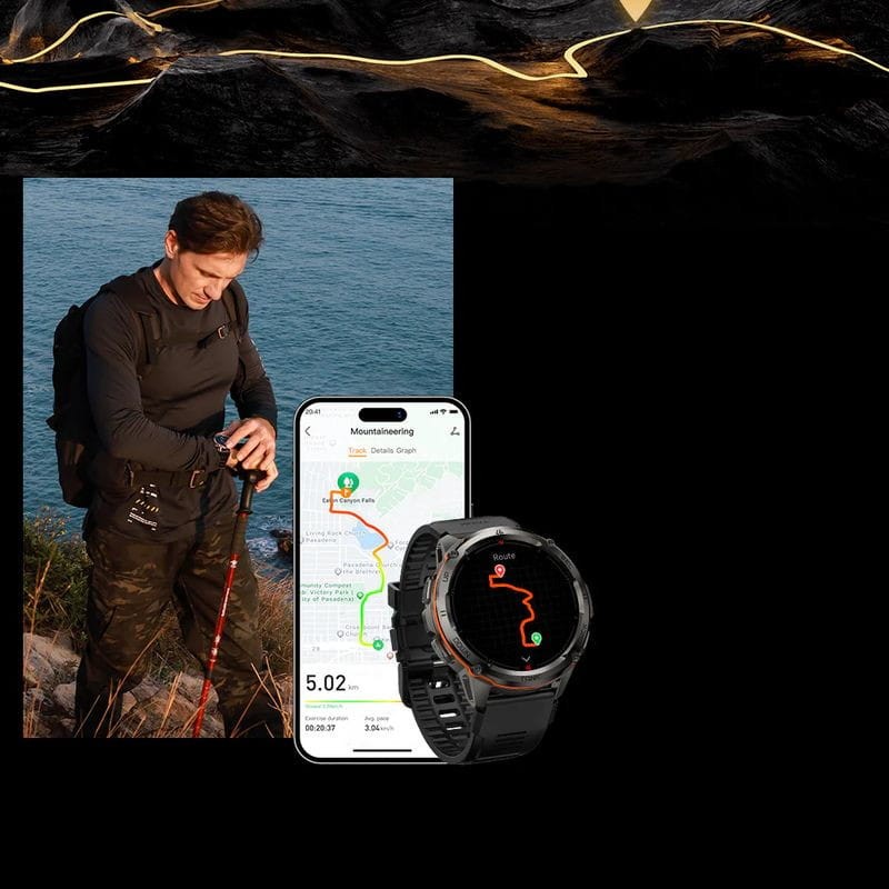 GPS de Kospet Tank T3 Ultra Negro - Reloj inteligente