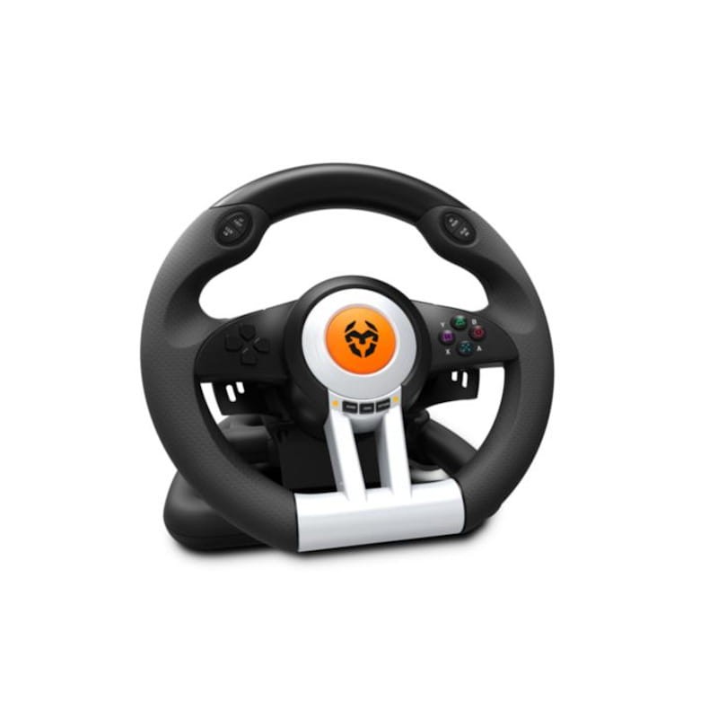 Vista frontal del volante Krom K-Wheel Negro