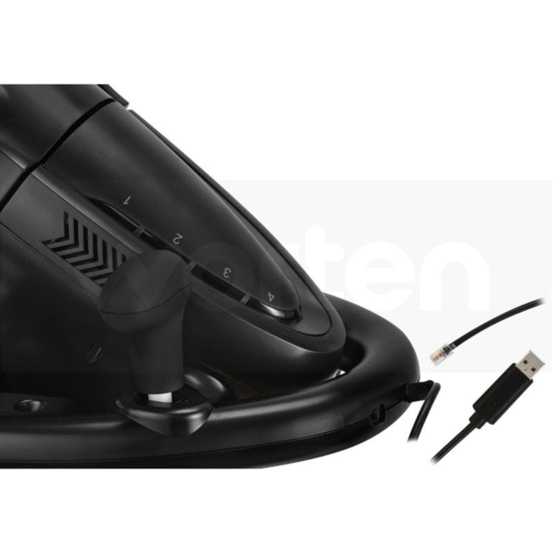 Conexión USB del Volante + Pedales USB Krom K-Wheel Negro