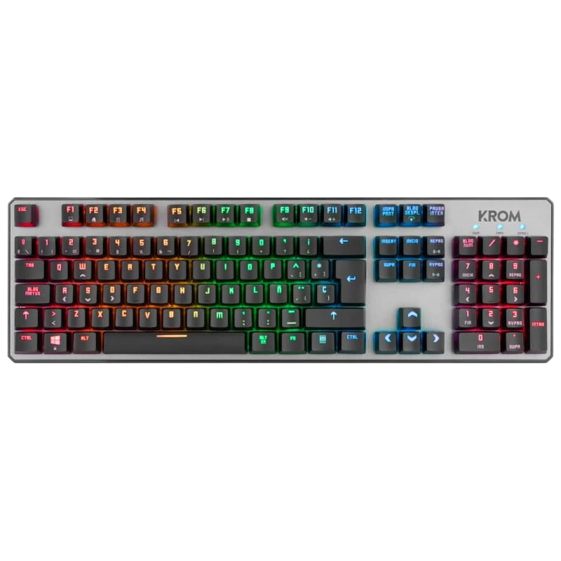 Teclado Mecánico Gaming Krom Kernel RGB Negro Switch Rojo