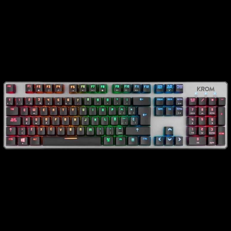 Teclado  Mecánico Gaming Krom Kernel RGB Negro Switch Rojo