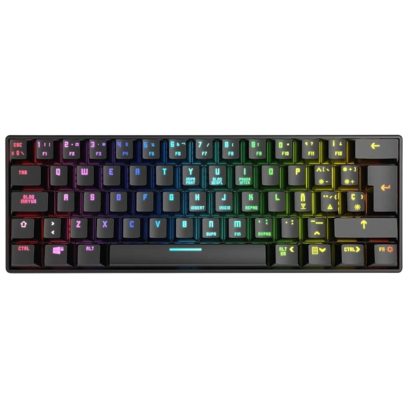 Mini Teclado Mecánico Inalámbrico Krom Kluster RGB USB Bluetooth Switch Outemu Red