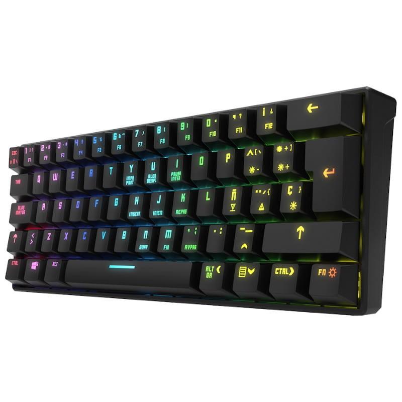 Krom Kluster Teclado Mini Mecanico RGB USB Bluetooth Switch Outemu Red - Gaming