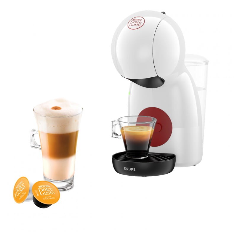 Krups NESCAFÉ DOLCE GUSTO KP1A31 Semi-automatique 0,8 L Blanc - Machine à café à capsules image avec deux types de cafés