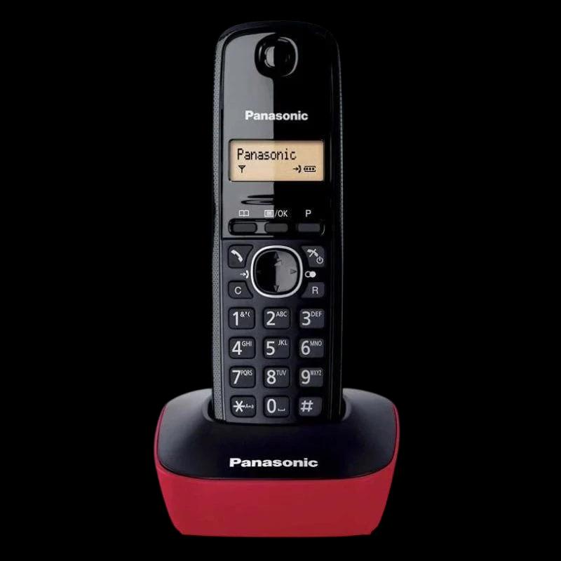 Panasonic KX-TG1611 Negro, Rojo - Teléfono inalámbrico DECT