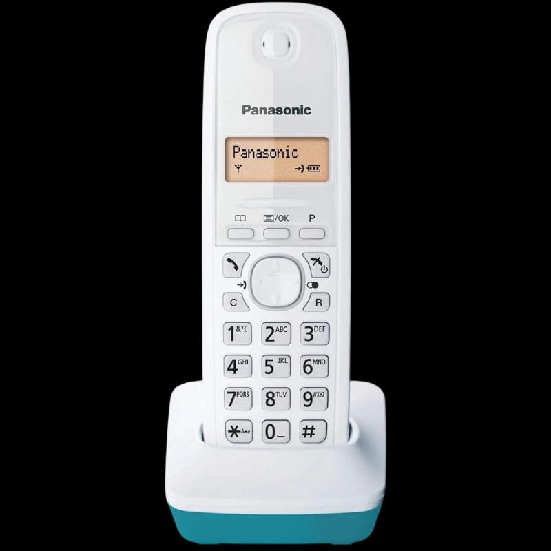 Panasonic KX-TG1611 Turquesa, Blanco - Teléfono inálambrico  DECT