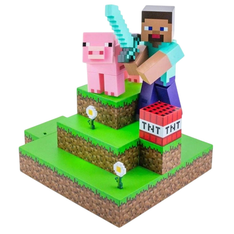 Lámpara Paladone Steve Diorama Minecraft