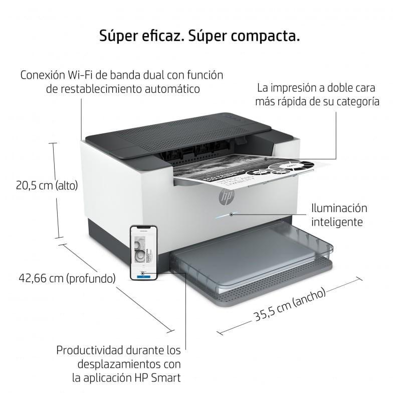 HP LaserJet Impresora M209dw Láser Blanco y negro WiFi Blanco – Impresora Láser medidas