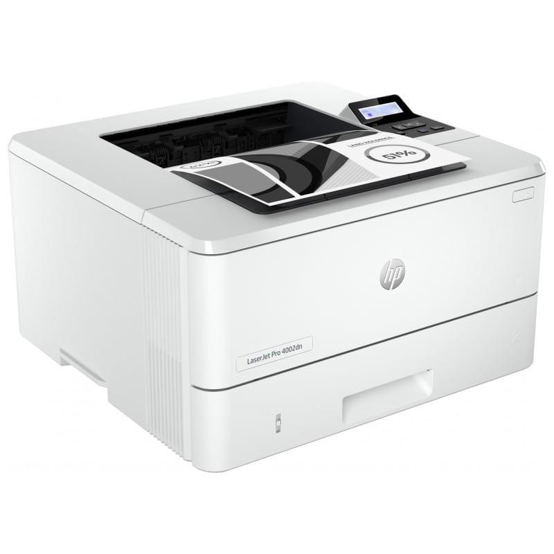 HP LaserJet Pro 4002dn Laser Noir et Blanc - Imprimante laser vue de droite printing