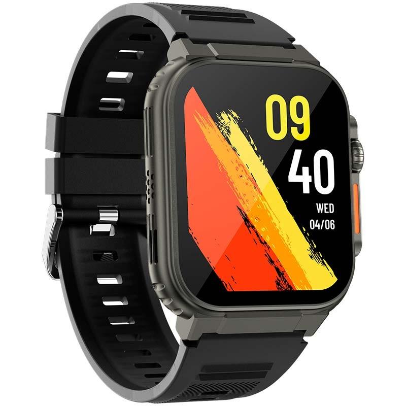 vista frontal e lateral do Smart Watch LEMFO A70 Preto