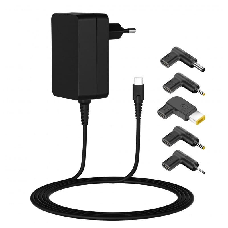 Leotec LENCSHOMETC45 45W USB Negro - Cargador universal imagen con adaptadores