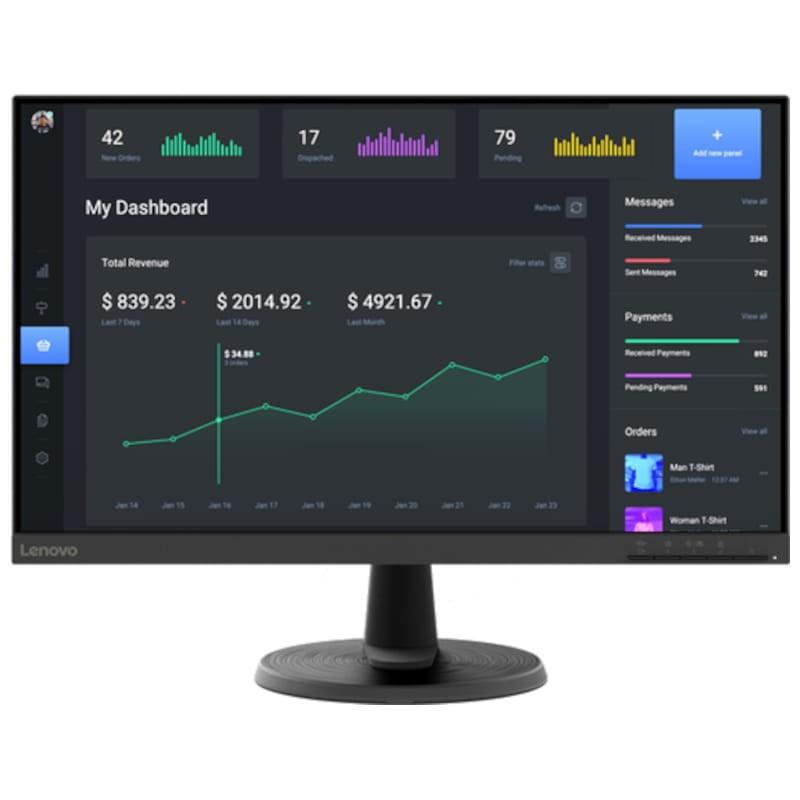 Lenovo D24-40 23.8 Ful HD VA FreeSync Preto - Monitor para PC