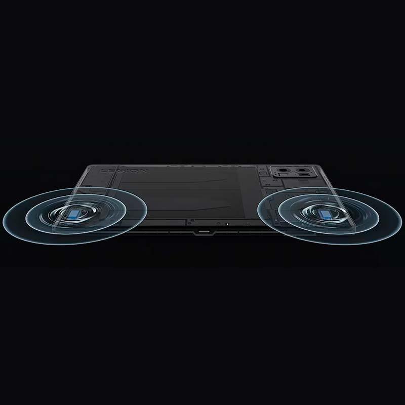 altavoces estéreo de la Lenovo Legion Tab 12GB/256GB Gris con Funda Folio