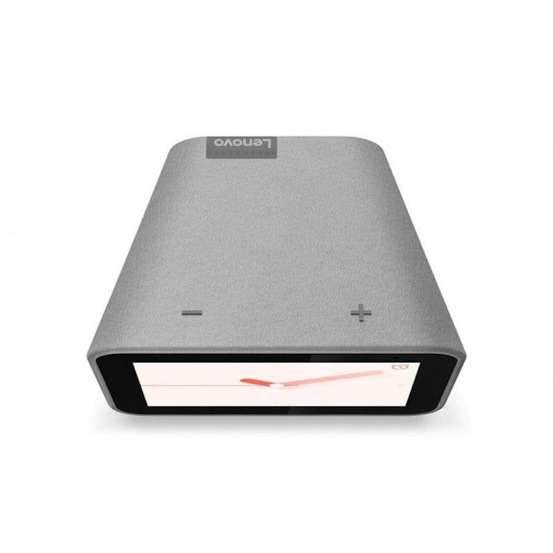 Vista superior do relógio inteligente Lenovo Smart Clock com Amazon Alexa