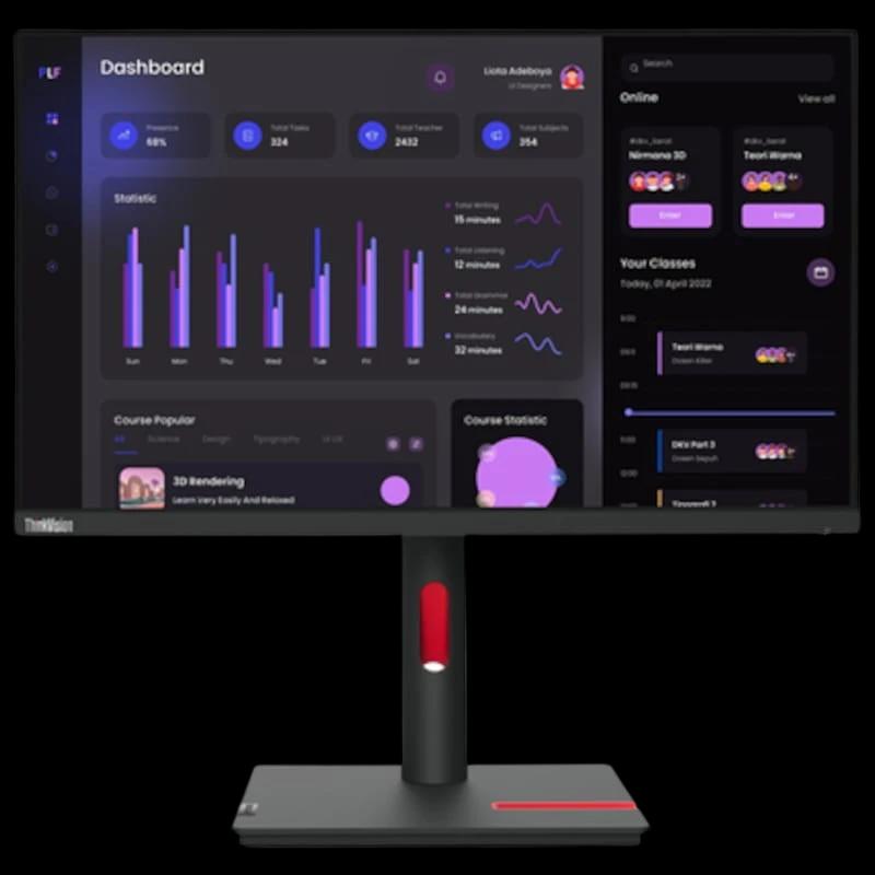 Lenovo ThinkVision T24i-30 23.8 FullHD IPS Negro - Monitor PC
