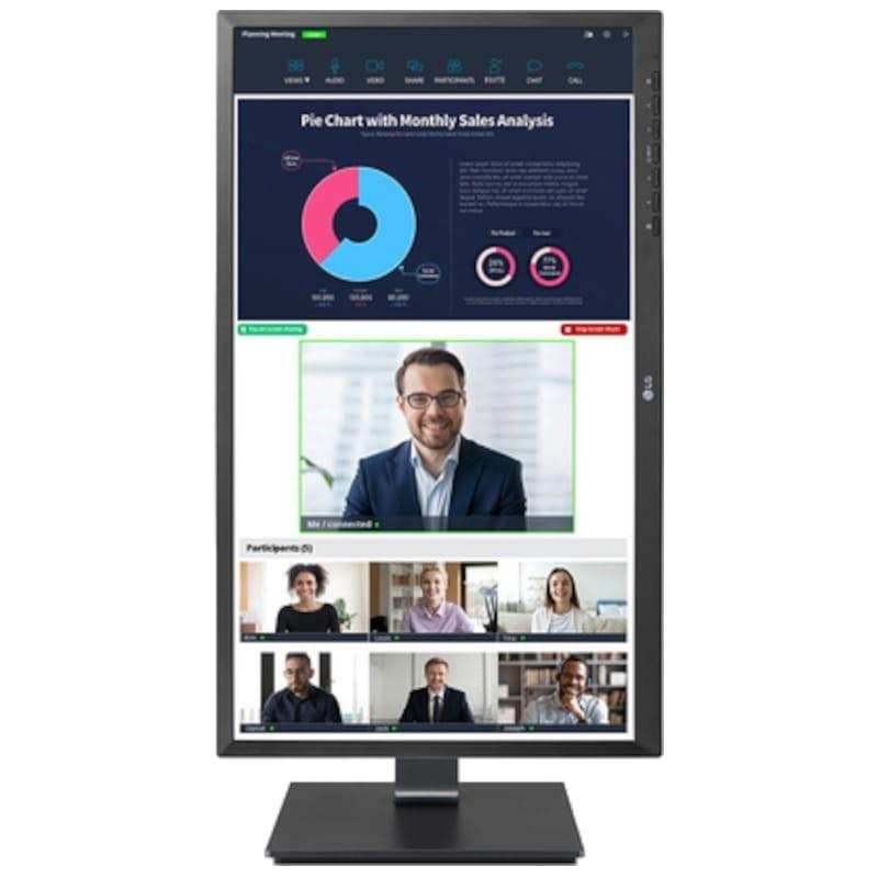 LG 24BP75CP-B 23.8 FullHD IPS com Webcam Preto - Monitor PC Ecrã vertical com vista frontal