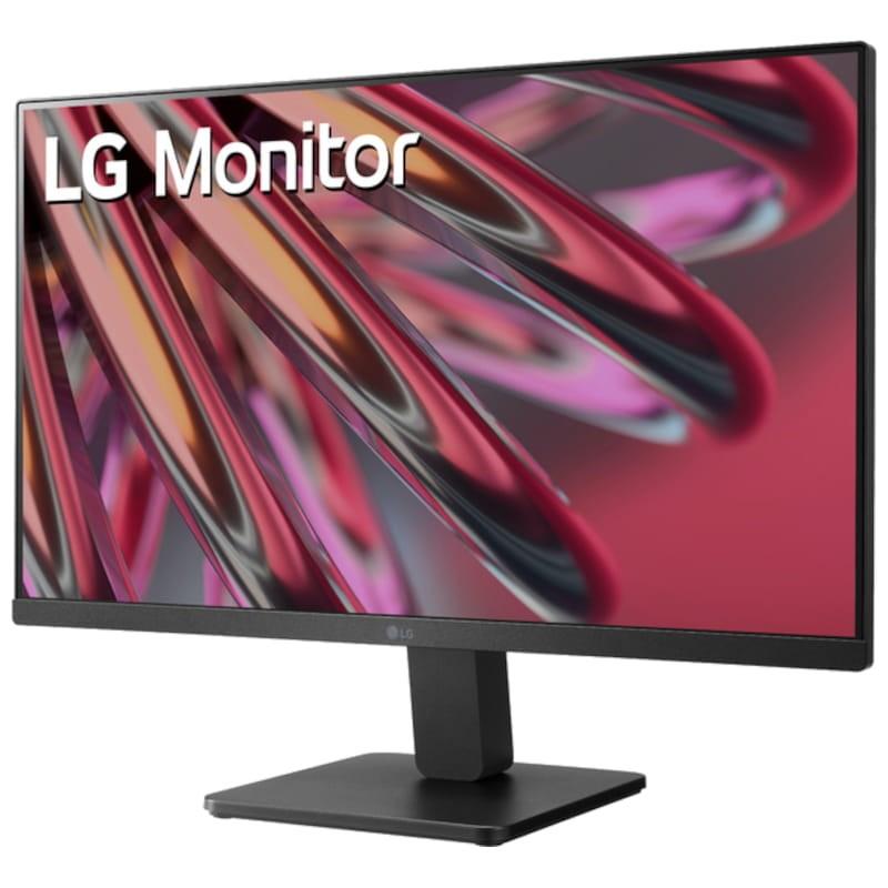 LG 24MR400-B.AEUQ 23,8 FullHD IPS 100 Hz Freesync Preto - Monitor PC Vista frontal do lado esquerdo