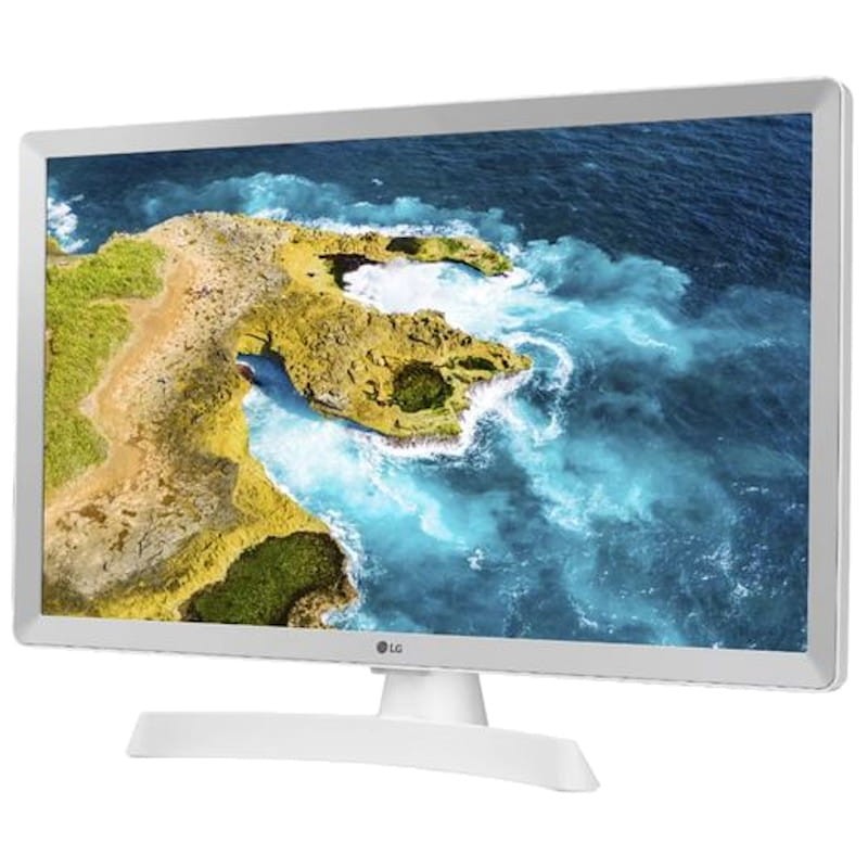 LG 24TQ510S-WZ 23.6 HD Smart TV Wifi Blanco Lateral derecho