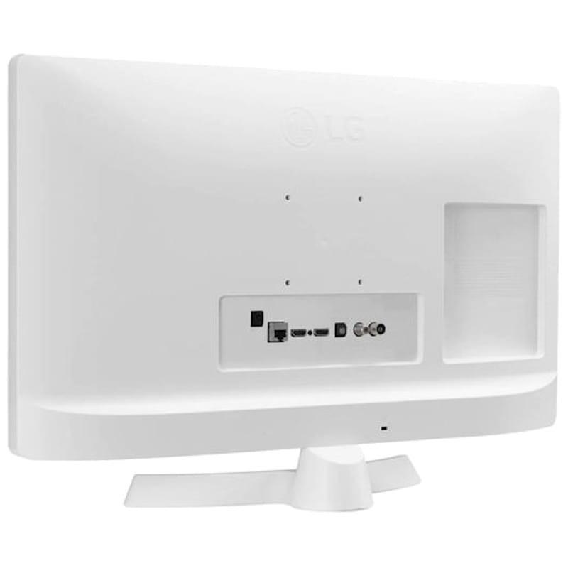 LG 24TQ510S-WZ 23.6 HD Smart TV Wifi Blanco Lateral derecho vista trasera