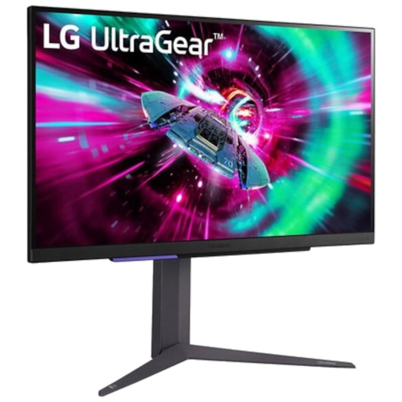LG 27GR93U-B 27 4K UltraHD IPS 144 Hz G-Sync Negro - Monitor PC vista frontal derecha