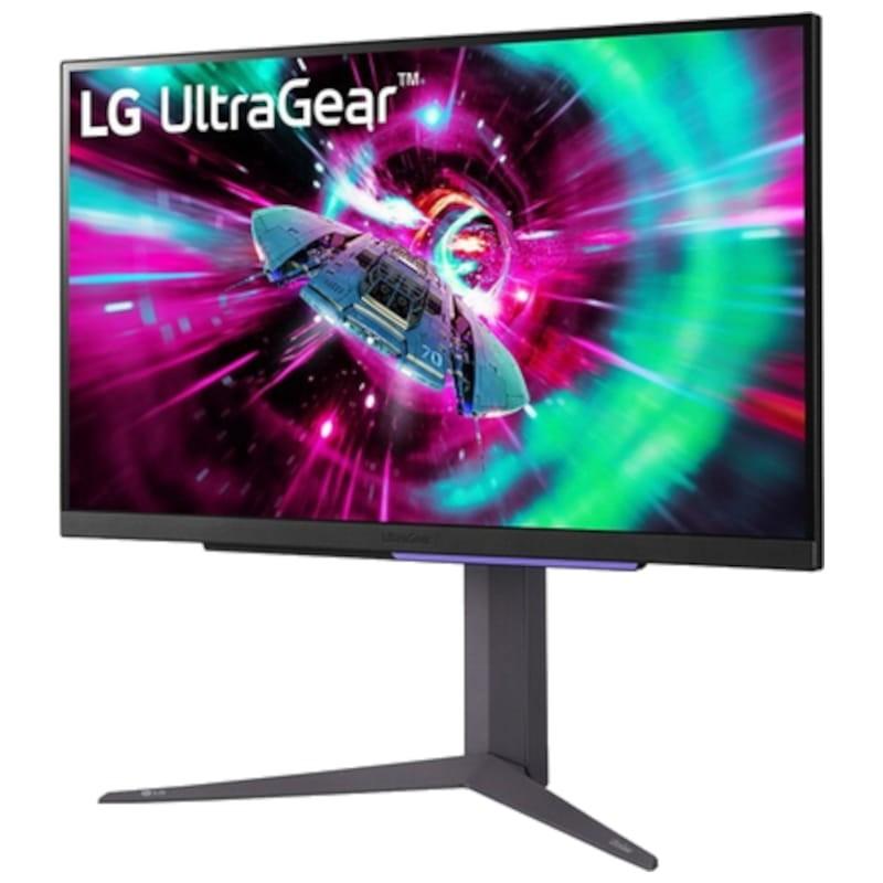 LG 27GR93U-B 27 4K UltraHD IPS 144 Hz G-Sync Negro - Monitor PC vista frontal izquierda
