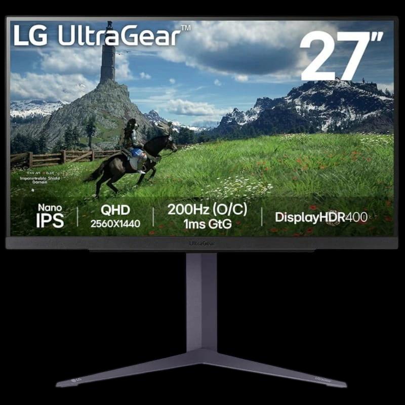 LG 27GS85Q-B 27" 2K QHD IPS 200 Hz G-Sync Preto - Monitor para PC
