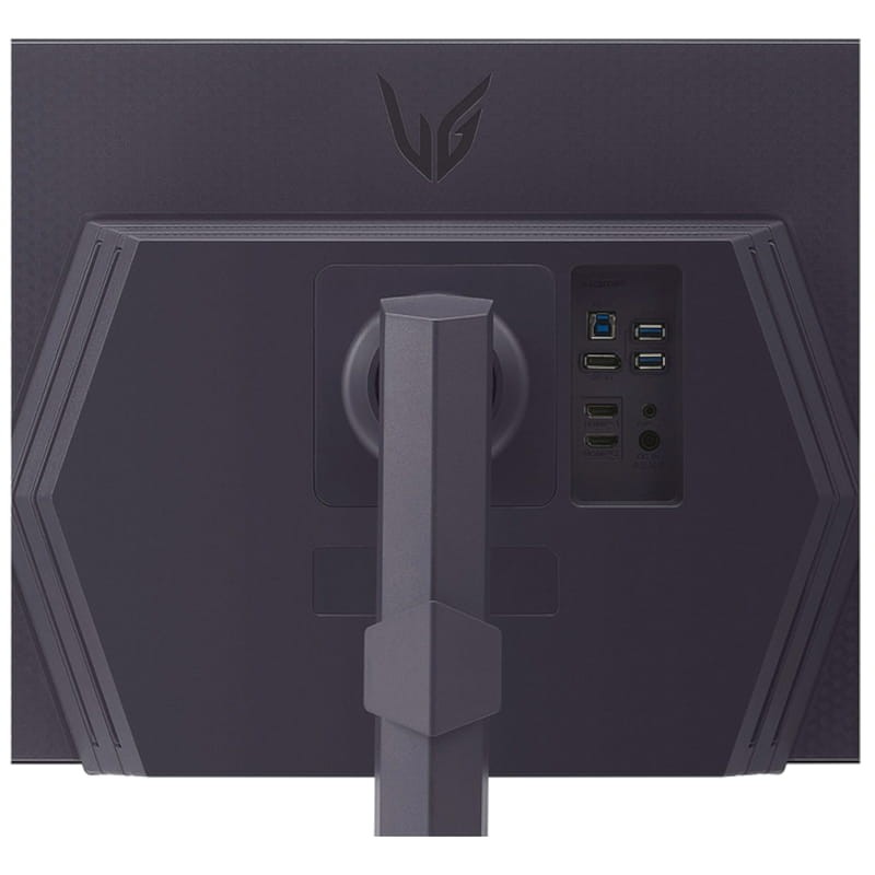 LG 27GS85Q-B 27 2K QHD IPS 200 Hz G-Sync Preto - Ligações Traseiras do Monitor PC