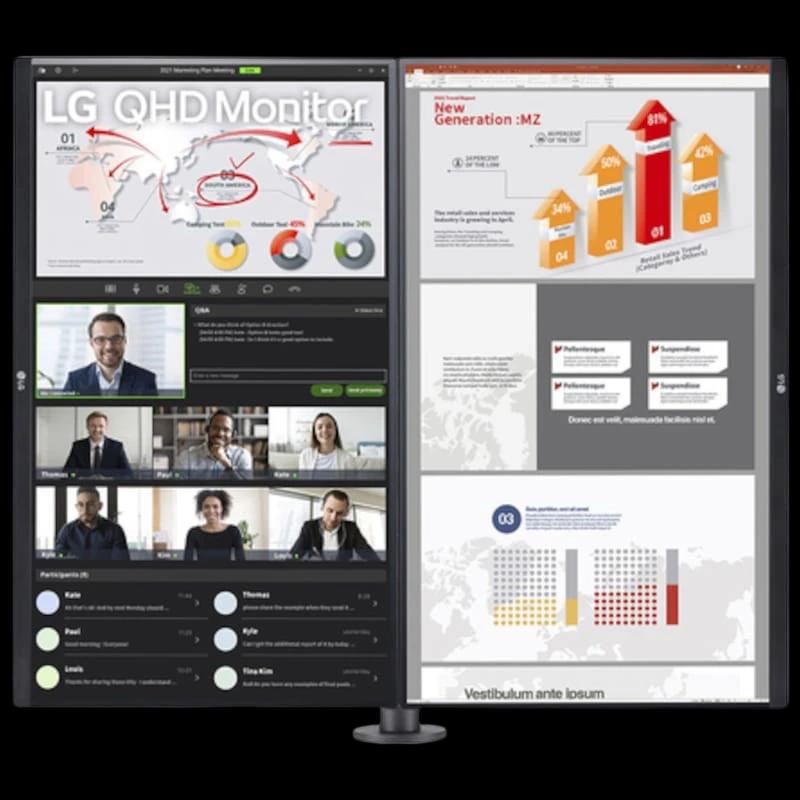 LG Ergo Dual 27QP88DP-BS 27 2K QHD IPS FreeSync Negro - Monitor PC