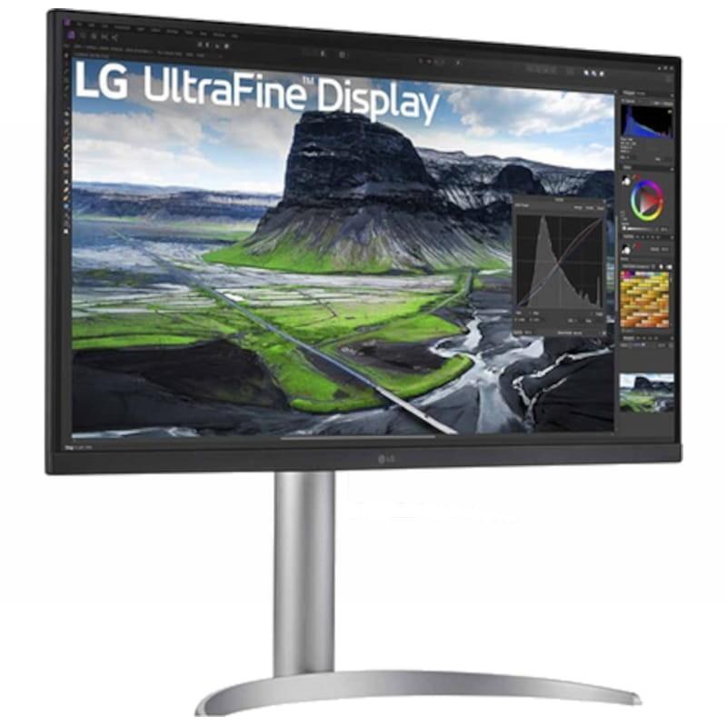 LG 27UQ850V-W 27 Ultra HD IPS HDR10  Blanco - Monitor PC Vista frontal lado derecho