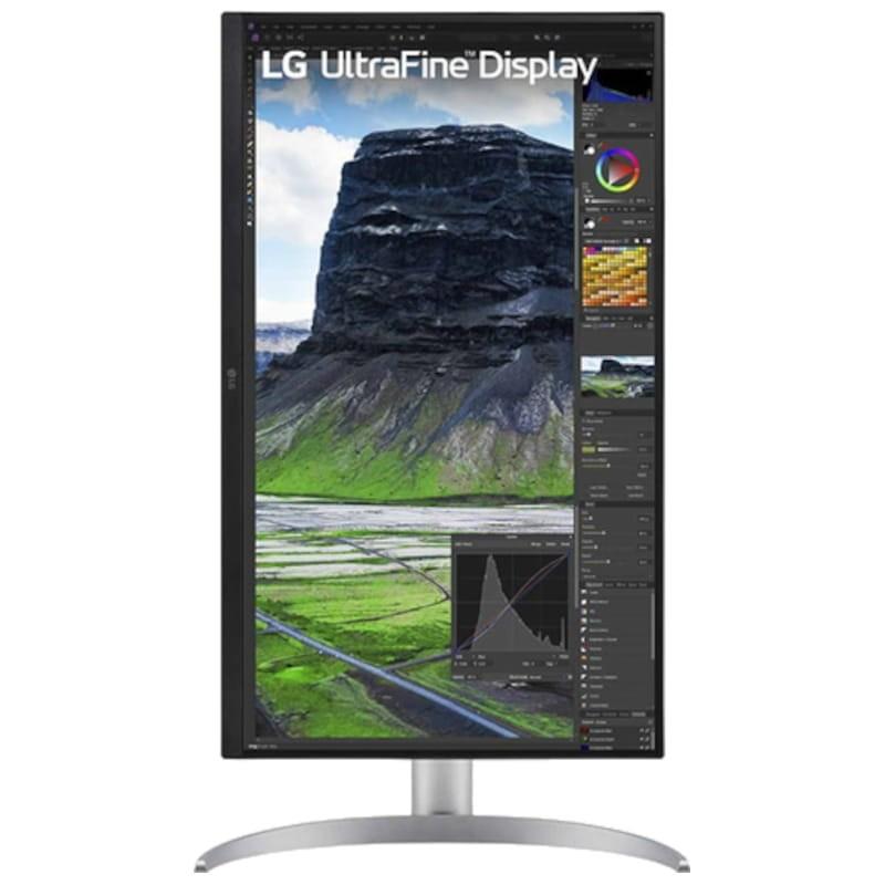 LG 27UQ850V-W 27 Ultra HD IPS HDR10  Blanco - Monitor PC Vista frontal pantalla en vertical