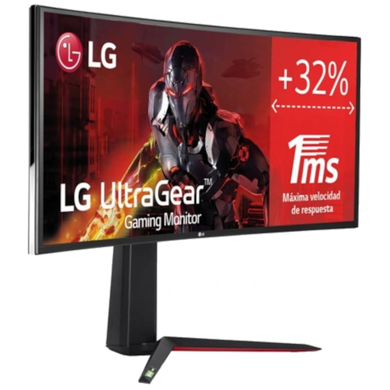 LG 34GN850P-B.AEU 34 WQHD IPS UltraWide Curvo 160 Hz FreeSync Negro - Monitor Gaming Vista delantera lado derecho